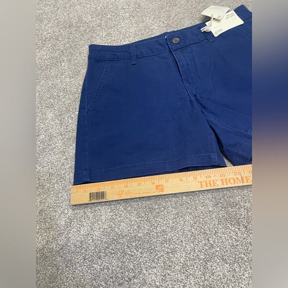 a.n.a a new approach mid rise midi short womens sz 6 blue stretch shorts nwt - Picture 15 of 16